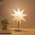 Modern Retro Led Table Lamp Desk Light Paper Star Wood Lamp Nordic Design Minimalist Bedside Living Room Bedroom Decor  Cute Study Lamps for Bedroom Décor