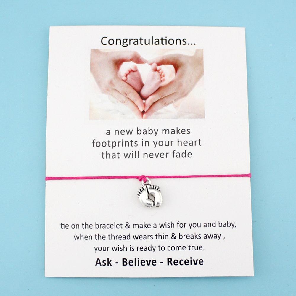 Mothers Day Gift Sliver Baby Foot Feet Footprints Mother Baby Heart Charm Antique Silver Baby Feet Footprint Charms Pendants Matching Lovely Charm Bracelets For Mom - ALLURELATION - 563, Adjustable Bracelets, Bracelet For Womens, Bracelets, Braided Knot Charm Bracelets, Charm Bracelets, Couple Bracelets, Fashion Bracelets, Footprints Mother Baby Bracelet, Rope Bracelets, Round Bracelets, Simple Bracelets, Sterling Silver Bracelets, Womens Bracelets - Stevvex.com