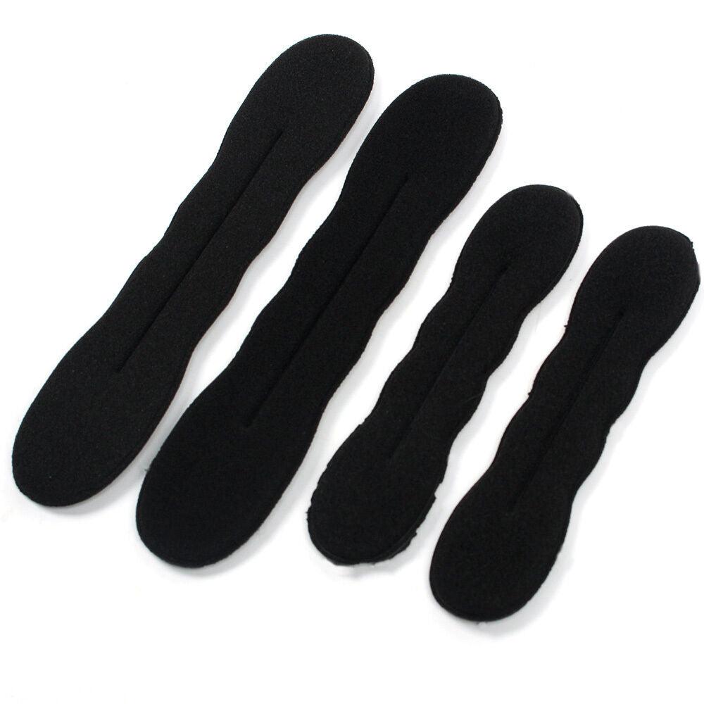 Multi size Sponge Black Hair Styling Donut Bun Curler Maker Ring Magic Foam Donut Twist Tool Hair Clip Easy To Carry And Use Hair Styling Tools For Women