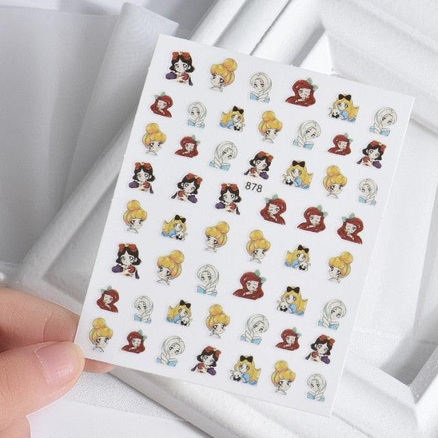 Nail Stickers Cute Rabbit Nail Art Decorations No Face Man Nail Sliders For Manicure Women Kids Girls Manicure Decoration Nail Art Supplies 3D Self-Adhesive Nail Decals Designer Nail Stickers for Acrylic Nails