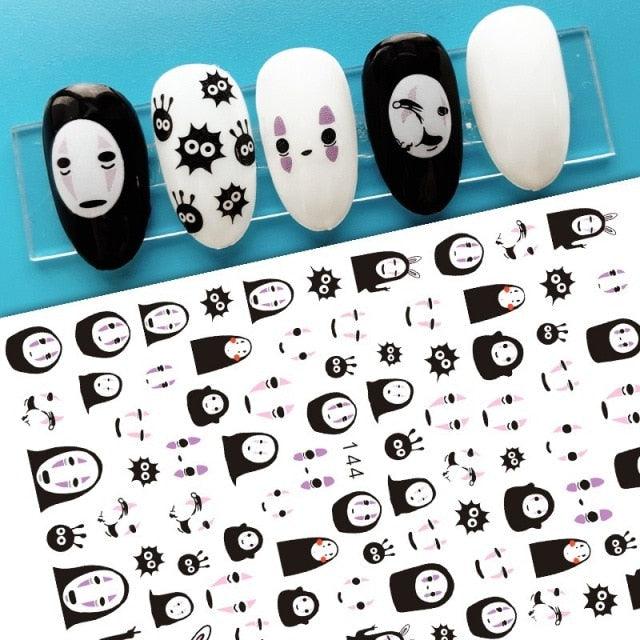 Nail Stickers Cute Rabbit Nail Art Decorations No Face Man Nail Sliders For Manicure Women Kids Girls Manicure Decoration Nail Art Supplies 3D Self-Adhesive Nail Decals Designer Nail Stickers for Acrylic Nails