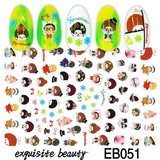 Nail Stickers Cute Rabbit Nail Art Decorations No Face Man Sliders For Manicure Cute Cartoon Nail Art Sticker Decals for Women Kids Girls Manicure Decoration Nail Art Supplies 3D Self-Adhesive Nail Decals Designer Nail Stickers for Acrylic Nails
