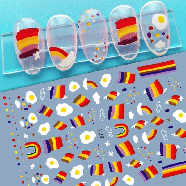 Nail Stickers Cute Rabbit Nail Art Decorations No Face Man Sliders For Manicure Cute Cartoon Nail Art Sticker Decals for Women Kids Girls Manicure Decoration Nail Art Supplies 3D Self-Adhesive Nail Decals Designer Nail Stickers for Acrylic Nails