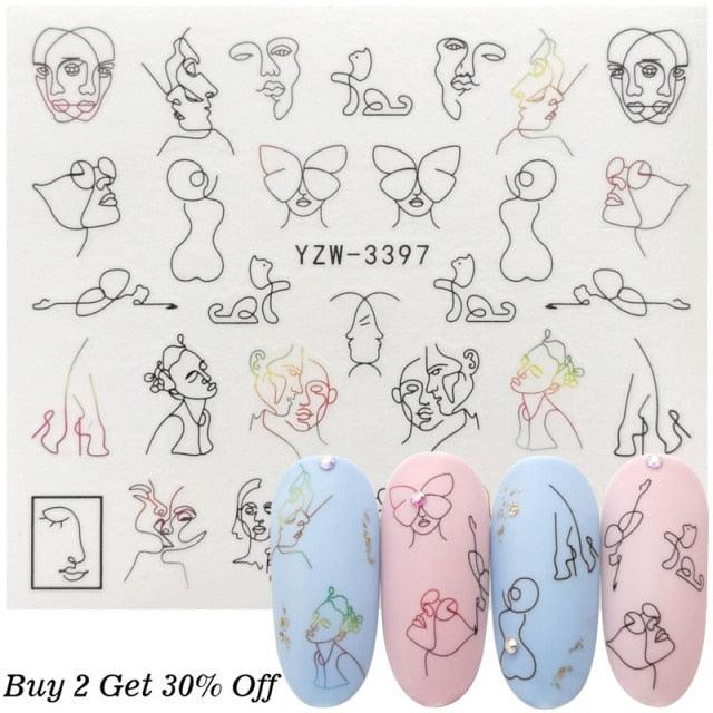 Nail Watermark Decals Sexy lips Middle finger Sexy girl Water Transfer Slider Russia Words Manicure Tattoos Sliders For Manicure Women Kids Girls Manicure Decoration Nail Art Supplies 3D Self-Adhesive Nail Decals Designer Nail Stickers for Acrylic Nails