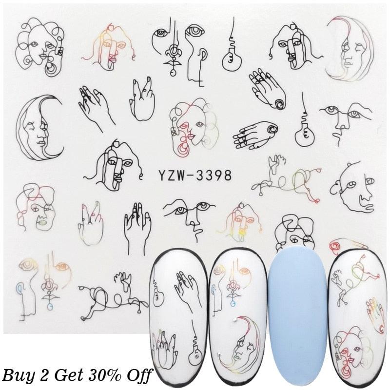 Nail Watermark Decals Sexy lips Middle finger Sexy girl Water Transfer Slider Russia Words Manicure Tattoos Sliders For Manicure Women Kids Girls Manicure Decoration Nail Art Supplies 3D Self-Adhesive Nail Decals Designer Nail Stickers for Acrylic Nails