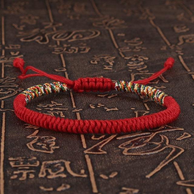 National Style Lucky Red String Bracelet Handmade Braided Knot Charm Bracelets For Women Men Red Bracelet Protection Red Cord Bracelet Adjustable Braided Knot Bracelet