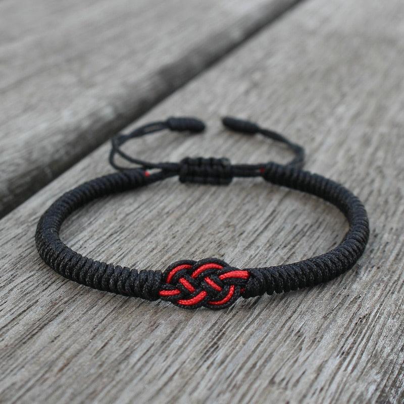 National Style Lucky Red String Bracelet Handmade Braided Knot Charm Bracelets For Women Men Red Bracelet Protection Red Cord Bracelet Adjustable Braided Knot Bracelet