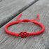 National Style Lucky Red String Bracelet Handmade Braided Knot Charm Bracelets For Women Men Red Bracelet Protection Red Cord Bracelet Adjustable Braided Knot Bracelet