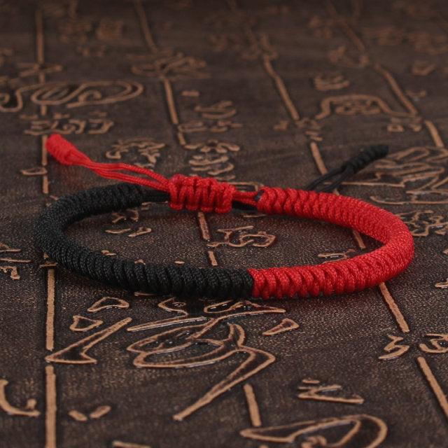 National Style Lucky Red String Bracelet Handmade Braided Knot Charm Bracelets For Women Men Red Bracelet Protection Red Cord Bracelet Adjustable Braided Knot Bracelet