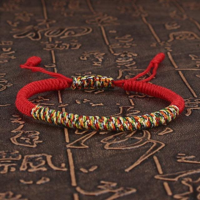 National Style Lucky Red String Bracelet Handmade Braided Knot Charm Bracelets For Women Men Red Bracelet Protection Red Cord Bracelet Adjustable Braided Knot Bracelet