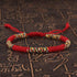National Style Lucky Red String Bracelet Handmade Braided Knot Charm Bracelets For Women Men Red Bracelet Protection Red Cord Bracelet Adjustable Braided Knot Bracelet