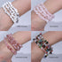 Natural Lucky Stone Beads Bracelet Multiple Colors Bracelets Beautiful Crystal Bracelets Natural Gemstone Crystal Stretch Bracelets Distance Energy Bracelet For Women Girls
