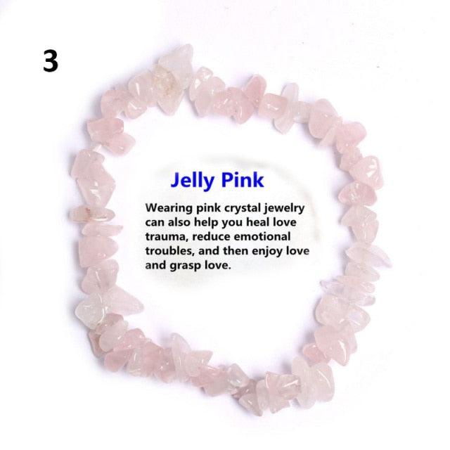 Natural Lucky Stone Beads Bracelet Multiple Colors Bracelets Beautiful Crystal Bracelets Natural Gemstone Crystal Stretch Bracelets Distance Energy Bracelet For Women Girls