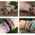 Natural Lucky Stone Beads Bracelet Multiple Colors Bracelets Beautiful Crystal Bracelets Natural Gemstone Crystal Stretch Bracelets Distance Energy Bracelet For Women Girls