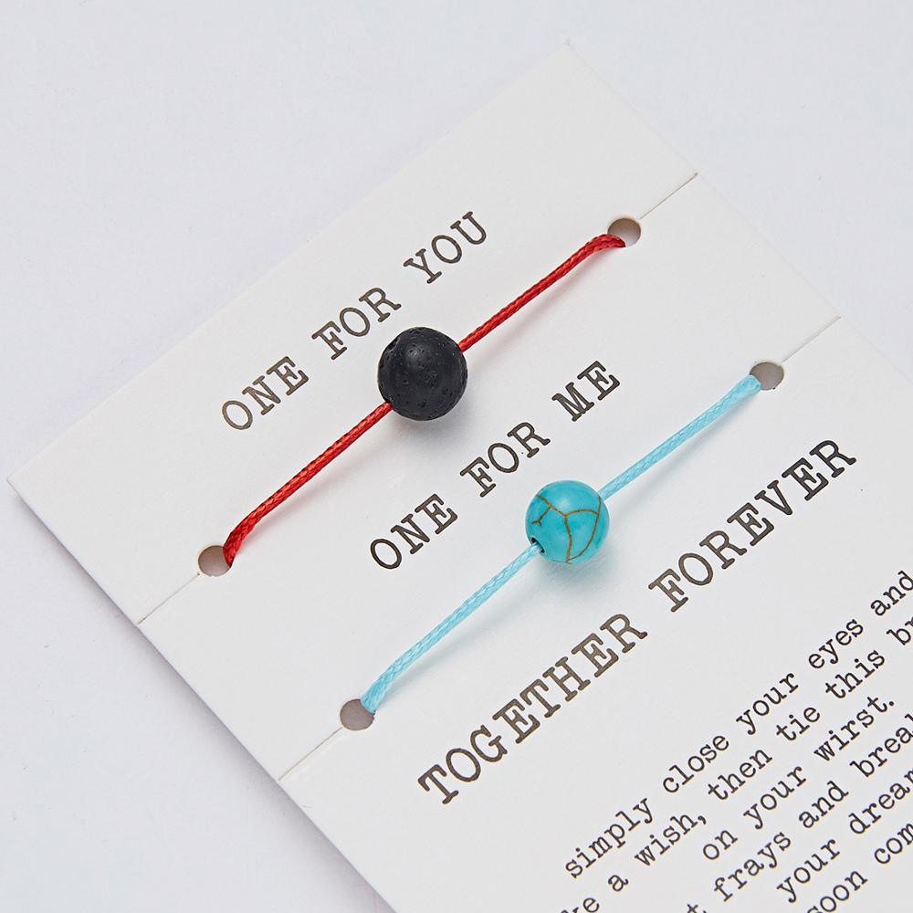 Nature Stone Charm String Bracelet Gift Card Adjustable Braided Lucky Bracelets Friendship Bracelet Natural Stone Star Bracelet Handmade Braid Rope Bracelets Adjustable Jewelry Set 17-30cm