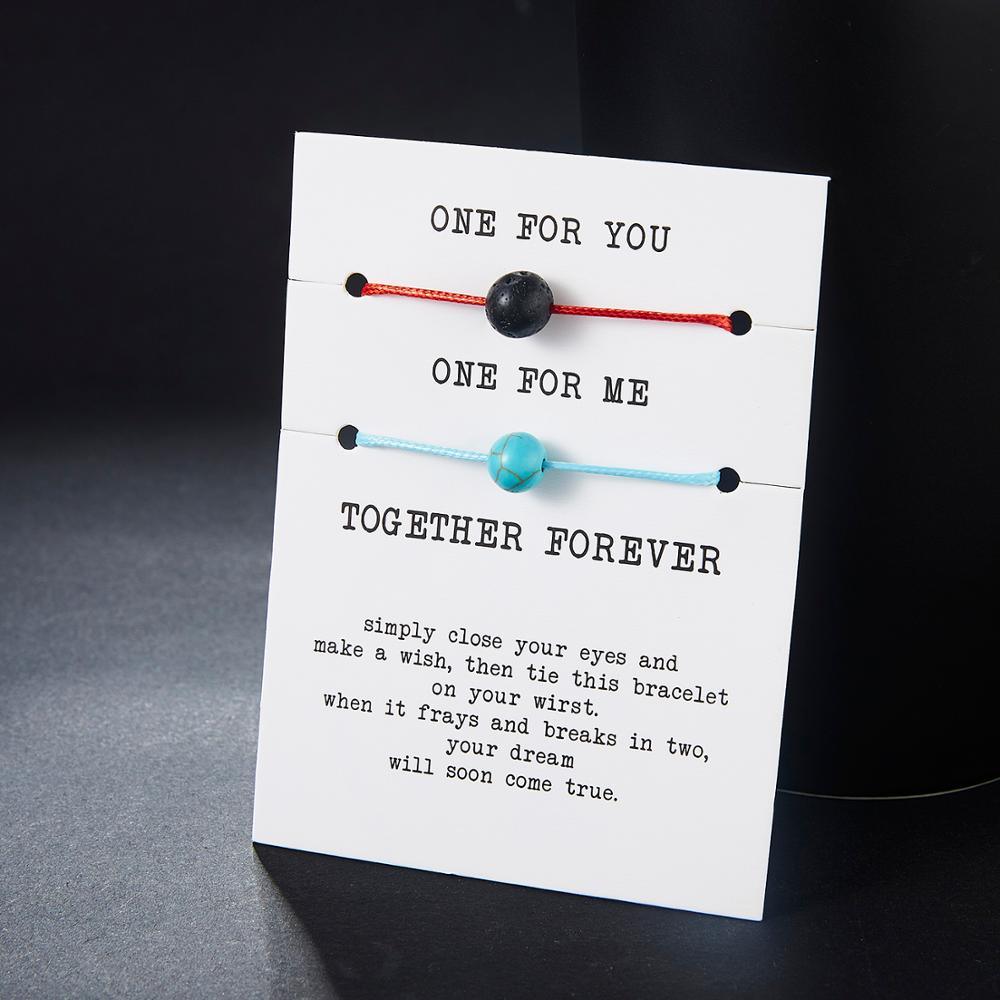 Nature Stone Charm String Bracelet Gift Card Adjustable Braided Lucky Bracelets Friendship Bracelet Natural Stone Star Bracelet Handmade Braid Rope Bracelets Adjustable Jewelry Set 17-30cm