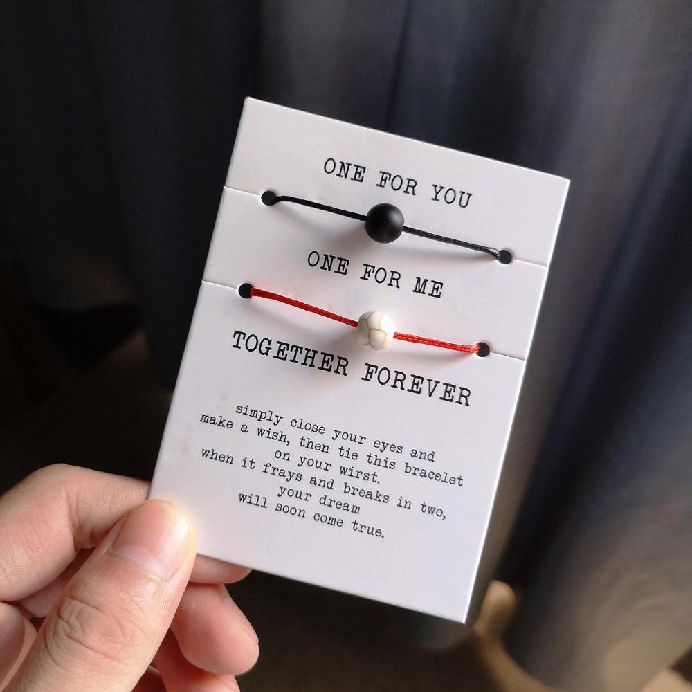 Nature Stone Charm String Bracelet Gift Card Adjustable Braided Lucky Bracelets Friendship Bracelet Natural Stone Star Bracelet Handmade Braid Rope Bracelets Adjustable Jewelry Set 17-30cm