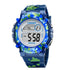 Navy Blue Camouflage Kids Watches LED Colorful Flash Digital Waterproof Date Week Creative Children Watch Sport Multi Function 30M Waterproof LED Alarm Stopwatch Digital Child Wristwatch For Boy Girl