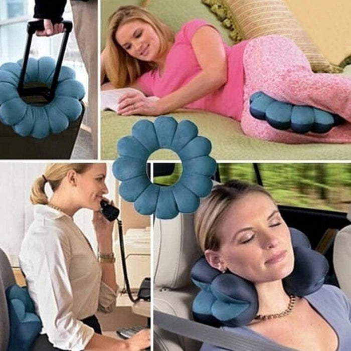 Neck Pillow Microbead Portable Pillow Travel Pillow Memory Foam Neck Pillow Support Comfortable & Breathable Cover Machine Washable Airplane Pillow Use at Home or On The Go To Support Feather Soft Microfiber Neck Pillow Your Neck Work Travel pillow