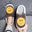 New Big Smile Floor Short Plush Fleece Flat For Couple Shoes Black Indoor Women Winter Fluffy Fur Slippers Warm Comfy Memory Foam Home Slippers Women's Anti-Slip House Shoes