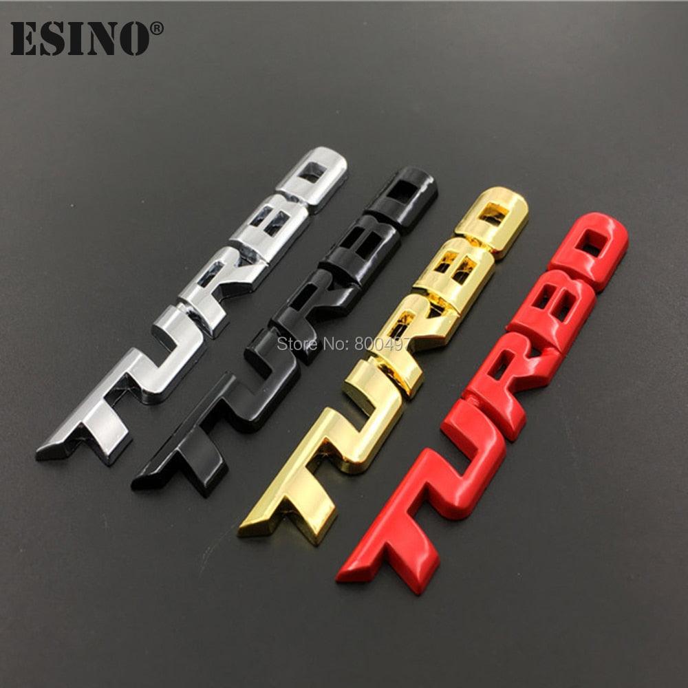 Turbo Emblem Badge Chrome Turbo T Emblem Badge - Metal Trunk Decal Sticker For Cars Auto 267868 - Foto 1