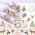 New Christmas Water Decal Nail Art Nail sticker New Year Slider Tattoo Full Cover Santa Claus Snowman Designs Xmas Decals 3D Wave Design Decoration for Women Girls Tape Nail Art Stickers Decal Decoration  Nail Art Accessories Decoration Decal