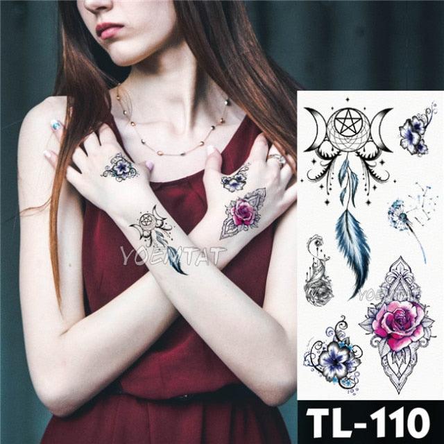 New Colorful And Black Womens Tattoo Temporary Flower Waterproof Elegant Modern Tattoo Realistic Design - STEVVEX Beauty - 103, 3D Tattoo, Animal Tattoo, Arm Tattoo, Beauty, Big Tattoo, Bird Tattoo, Black Tattoos, Body Tattoo, Butterfly Tattoo, Colorful Tattoo, Different Tattoo, Fashion Tattoo, Flower Tattoo, Girls Tattoo, Hand Tattoo, Lavender Tattoo, Leg Tattoo, Luxury Tattoo, Modern Tattoo, Stylish Tattoo, Tattoo, Waterproof Tattoo, Wedding Tattoo, Wolf Tattoo, Women Tattoo, Womens Tattoo - Stevvex.com
