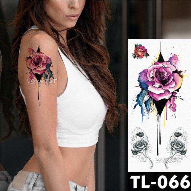 New Colorful And Black Womens Tattoo Temporary Flower Waterproof Elegant Modern Tattoo Realistic Design - STEVVEX Beauty - 103, 3D Tattoo, Animal Tattoo, Arm Tattoo, Beauty, Big Tattoo, Bird Tattoo, Black Tattoos, Body Tattoo, Butterfly Tattoo, Colorful Tattoo, Different Tattoo, Fashion Tattoo, Flower Tattoo, Girls Tattoo, Hand Tattoo, Lavender Tattoo, Leg Tattoo, Luxury Tattoo, Modern Tattoo, Stylish Tattoo, Tattoo, Waterproof Tattoo, Wedding Tattoo, Wolf Tattoo, Women Tattoo, Womens Tattoo - Stevvex.com