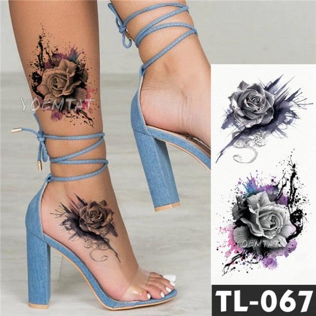 New Colorful And Black Womens Tattoo Temporary Flower Waterproof Elegant Modern Tattoo Realistic Design - STEVVEX Beauty - 103, 3D Tattoo, Animal Tattoo, Arm Tattoo, Beauty, Big Tattoo, Bird Tattoo, Black Tattoos, Body Tattoo, Butterfly Tattoo, Colorful Tattoo, Different Tattoo, Fashion Tattoo, Flower Tattoo, Girls Tattoo, Hand Tattoo, Lavender Tattoo, Leg Tattoo, Luxury Tattoo, Modern Tattoo, Stylish Tattoo, Tattoo, Waterproof Tattoo, Wedding Tattoo, Wolf Tattoo, Women Tattoo, Womens Tattoo - Stevvex.com