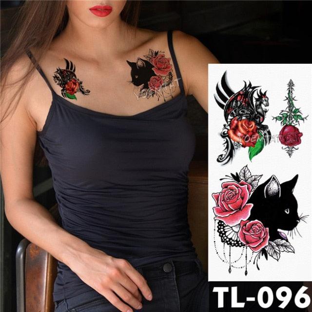 New Colorful And Black Womens Tattoo Temporary Flower Waterproof Elegant Modern Tattoo Realistic Design - STEVVEX Beauty - 103, 3D Tattoo, Animal Tattoo, Arm Tattoo, Beauty, Big Tattoo, Bird Tattoo, Black Tattoos, Body Tattoo, Butterfly Tattoo, Colorful Tattoo, Different Tattoo, Fashion Tattoo, Flower Tattoo, Girls Tattoo, Hand Tattoo, Lavender Tattoo, Leg Tattoo, Luxury Tattoo, Modern Tattoo, Stylish Tattoo, Tattoo, Waterproof Tattoo, Wedding Tattoo, Wolf Tattoo, Women Tattoo, Womens Tattoo - Stevvex.com