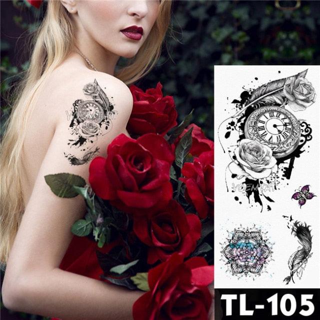 New Colorful And Black Womens Tattoo Temporary Flower Waterproof Elegant Modern Tattoo Realistic Design - STEVVEX Beauty - 103, 3D Tattoo, Animal Tattoo, Arm Tattoo, Beauty, Big Tattoo, Bird Tattoo, Black Tattoos, Body Tattoo, Butterfly Tattoo, Colorful Tattoo, Different Tattoo, Fashion Tattoo, Flower Tattoo, Girls Tattoo, Hand Tattoo, Lavender Tattoo, Leg Tattoo, Luxury Tattoo, Modern Tattoo, Stylish Tattoo, Tattoo, Waterproof Tattoo, Wedding Tattoo, Wolf Tattoo, Women Tattoo, Womens Tattoo - Stevvex.com