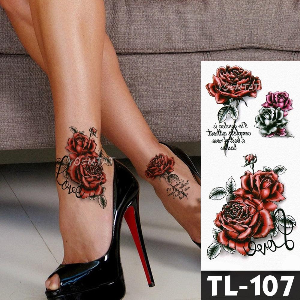 New Colorful And Black Womens Tattoo Temporary Flower Waterproof Elegant Modern Tattoo Realistic Design - STEVVEX Beauty - 103, 3D Tattoo, Animal Tattoo, Arm Tattoo, Beauty, Big Tattoo, Bird Tattoo, Black Tattoos, Body Tattoo, Butterfly Tattoo, Colorful Tattoo, Different Tattoo, Fashion Tattoo, Flower Tattoo, Girls Tattoo, Hand Tattoo, Lavender Tattoo, Leg Tattoo, Luxury Tattoo, Modern Tattoo, Stylish Tattoo, Tattoo, Waterproof Tattoo, Wedding Tattoo, Wolf Tattoo, Women Tattoo, Womens Tattoo - Stevvex.com