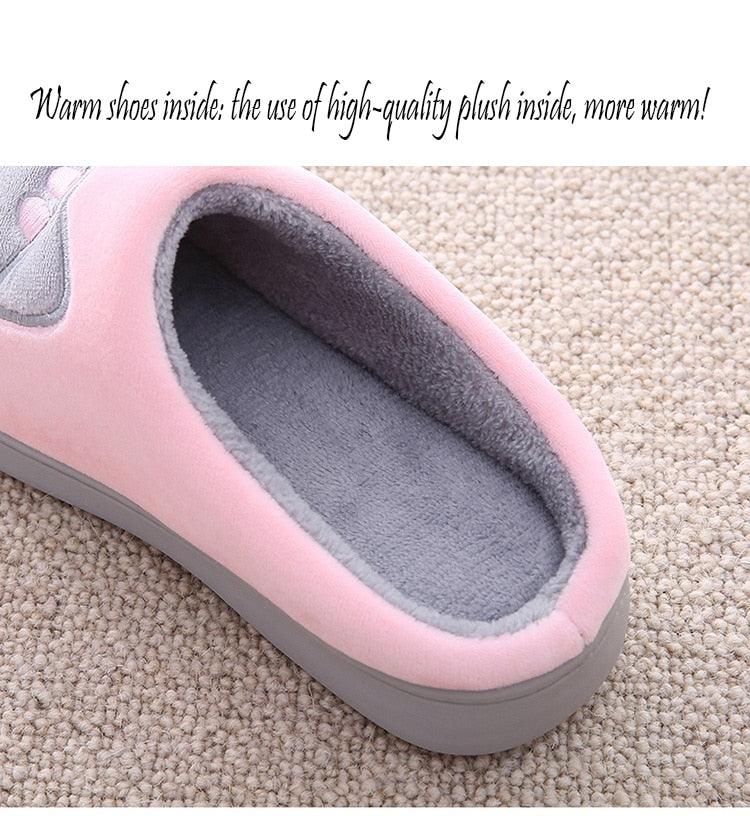 New Couples Cat Women Shoes Non-Slip Soft Warm Man House Slippers Indoor Bedroom Winter Home Slippers Memory Foam Fuzzy Slippers Cute Furry Fleece Slippers With Warm Plush Slip On House Shoes