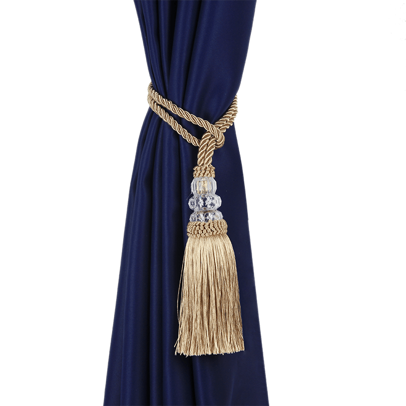 New Crystal Beaded Tassel Curtain Tieback Decorative Curtain Tie Home Decor Cord for Curtains Buckle Rope Room Accessories European Style High-Grade Curtains Tieback Rope Tassel Holdbacks 50cm
