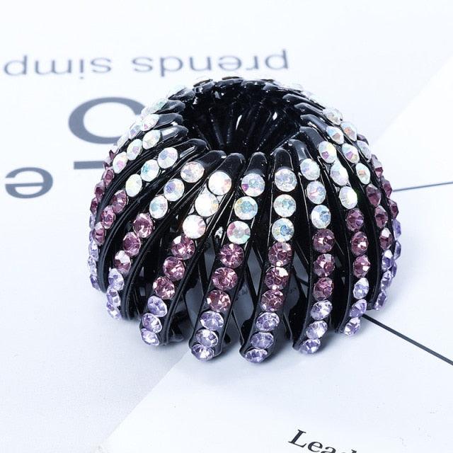 New Crystal Bird Nest Ponytail Holder Fair Crab Claw Clip Hairpin Rhinestone for Women Girls Accessories Barrettes Headwear Gorgeous Hair Accessories For Women