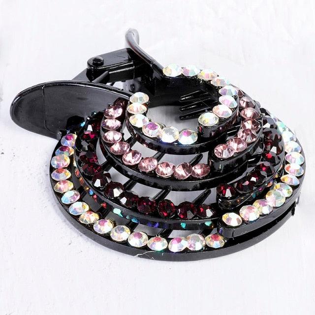 New Crystal Bird Nest Ponytail Holder Fair Crab Claw Clip Hairpin Rhinestone for Women Girls Accessories Barrettes Headwear Gorgeous Hair Accessories For Women