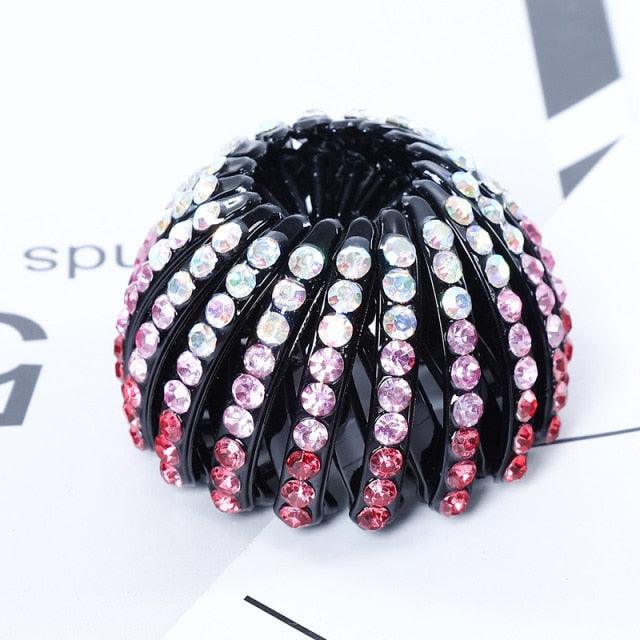 New Crystal Bird Nest Ponytail Holder Fair Crab Claw Clip Hairpin Rhinestone for Women Girls Accessories Barrettes Headwear Gorgeous Hair Accessories For Women