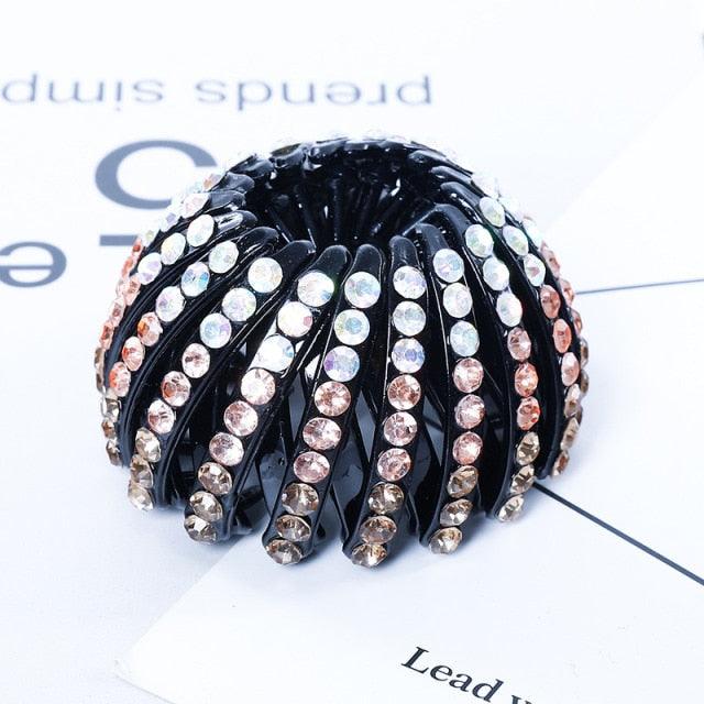 New Crystal Bird Nest Ponytail Holder Fair Crab Claw Clip Hairpin Rhinestone for Women Girls Accessories Barrettes Headwear Gorgeous Hair Accessories For Women