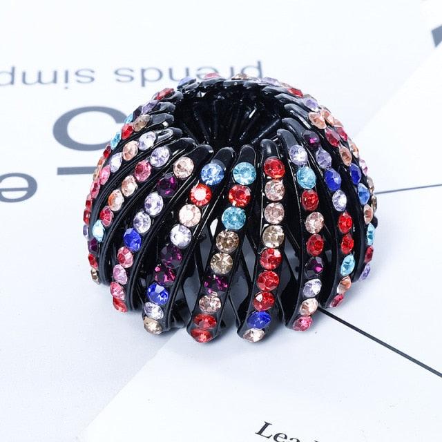 New Crystal Bird Nest Ponytail Holder Fair Crab Claw Clip Hairpin Rhinestone for Women Girls Accessories Barrettes Headwear Gorgeous Hair Accessories For Women