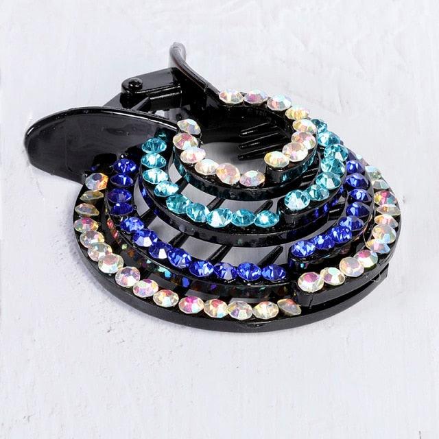 New Crystal Bird Nest Ponytail Holder Fair Crab Claw Clip Hairpin Rhinestone for Women Girls Accessories Barrettes Headwear Gorgeous Hair Accessories For Women