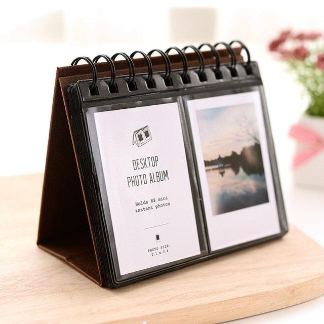 New Desktop Mini  Standing Polaroid Photo Album Scrapbooking Photocards album for cards stamps Photo Frame Instar Tabletop Flip Calendar Photo Album Gifts For Everyone