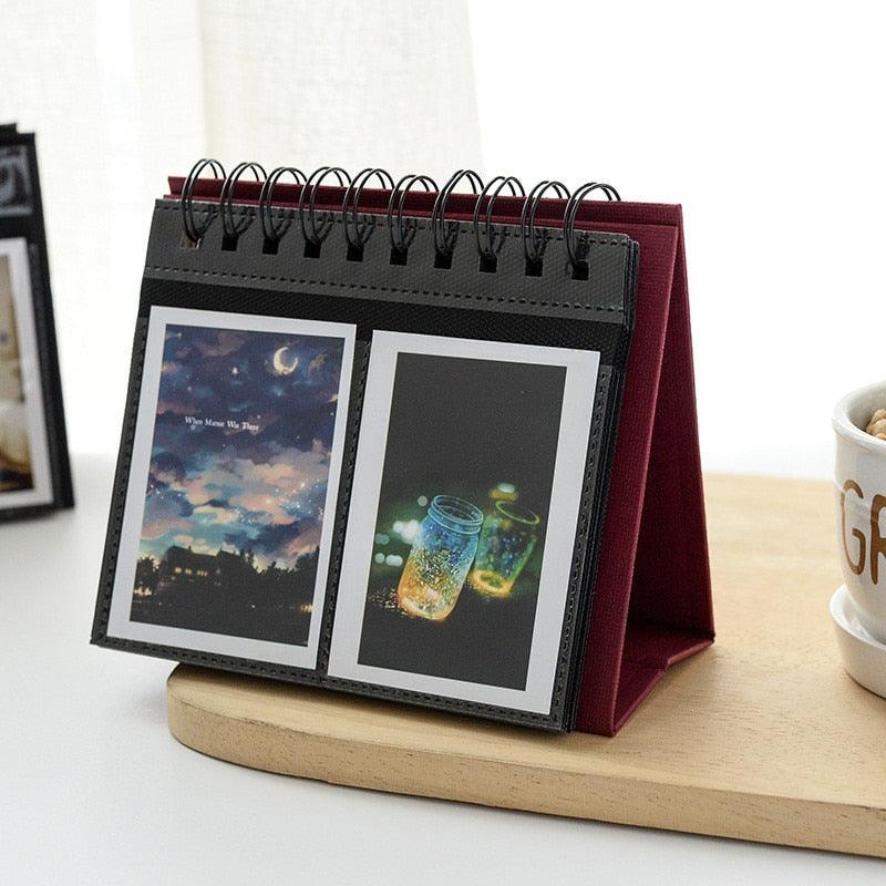 New Desktop Mini  Standing Polaroid Photo Album Scrapbooking Photocards album for cards stamps Photo Frame Instar Tabletop Flip Calendar Photo Album Gifts For Everyone
