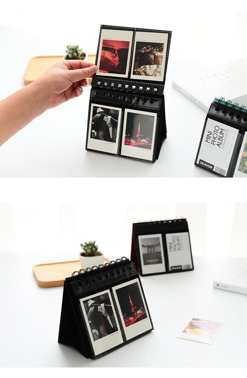 New Desktop Mini  Standing Polaroid Photo Album Scrapbooking Photocards album for cards stamps Photo Frame Instar Tabletop Flip Calendar Photo Album Gifts For Everyone