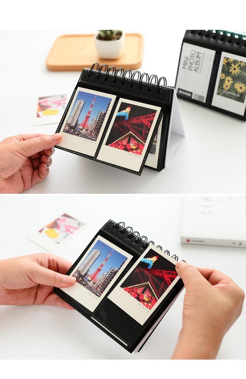 New Desktop Mini  Standing Polaroid Photo Album Scrapbooking Photocards album for cards stamps Photo Frame Instar Tabletop Flip Calendar Photo Album Gifts For Everyone