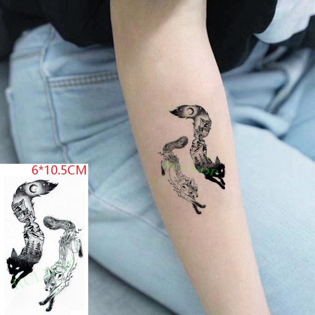 New Different Waterproof Temporary Tattoo Cute Fox Dog Luxury Animal Stickers Tattoo Colorful Modern Design For Adults Kids - STEVVEX Beauty - 103, 3D Tattoo, Animal Tattoo, Arm Tattoo, Beauty, Big Tattoo, Black Tattoos, Body Tattoo, Boys Tattoo, Butterfly Tattoo, Cats Tattoo, Face Tattoo, Fashion Tattoo, Flower Tattoo, Fox Tattoo, Girls Tattoo, Luxury Tattoo, Men Tattoo, Mens Tattoo, Small Tattoo, Stylish Tattoo, Tattoo, Waterproof Tattoo, Women Tattoo, Womens Tattoo - Stevvex.com