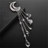 New Fashion Crystal Rhinestone Moon Tassel Hairpin Five-pointed Star Pendant Luxury Jewelry Crystal Side Clip Gorgeous Hair Accessories For Women