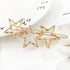 New Fashion Girl Love Five-pointed Star Alloy Clip Bangs Clip Adult Simple Hollow Crystal Hairpin Hair Clip Metal Alloy Barrettes Hair Accessories for Party Wedding
