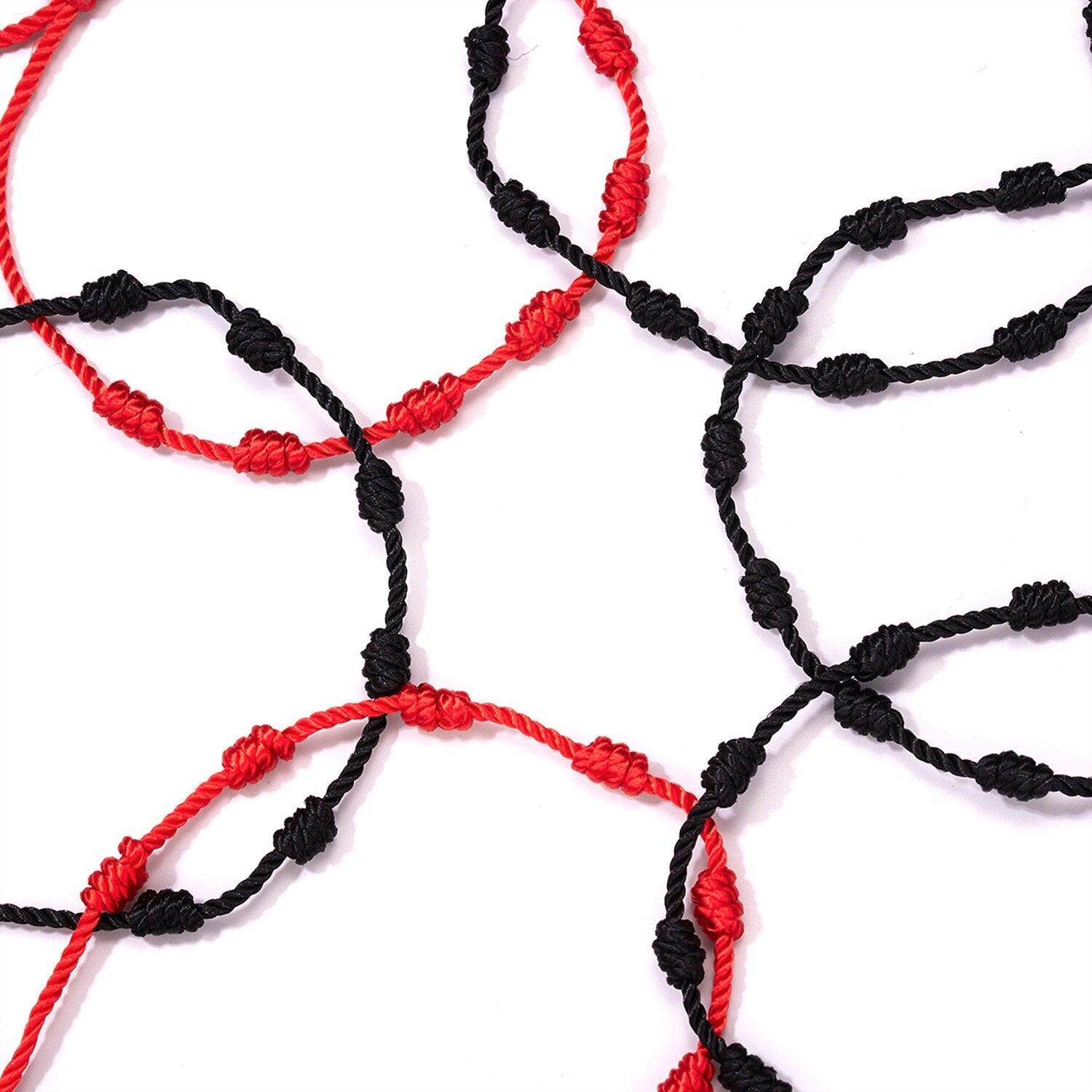 New Fashion Handmade Braided Rope Couple Bracelet For Women Men Charm Lucky Heart Knot Adjustable Rope Bracelets Red Cord Bracelet Braided Knot For Mens Womens