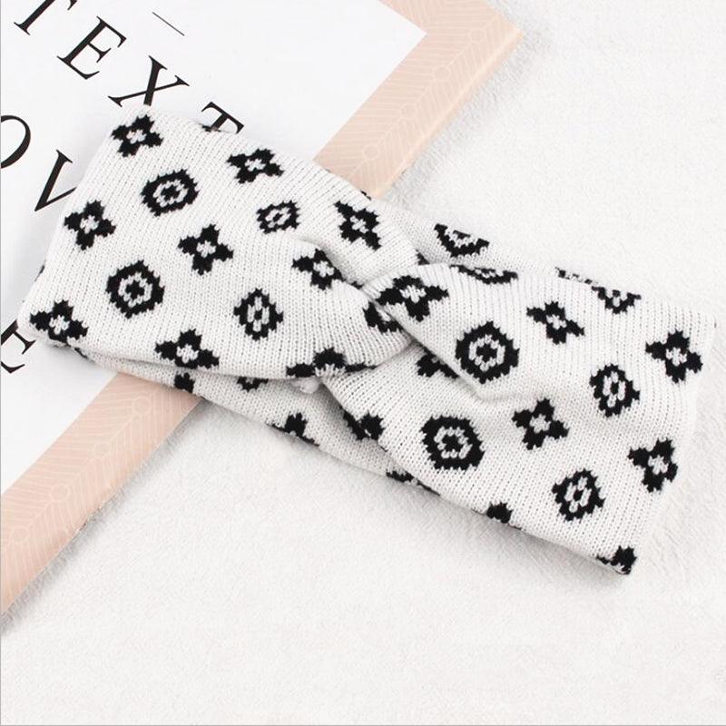 New Fashion Luxury Brand Women Hairband Warm Casual Woolen Knitted Girl Headband Big Bow Knot Turban Autumn Gorgeous Hair Accessories For Women