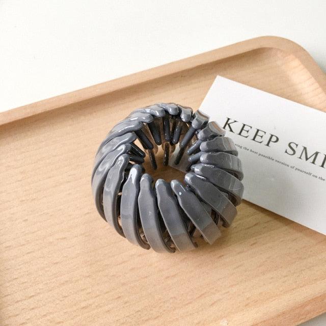 New Fashion Women Bun Hair Claw Horsetail Buckle Hair Clip Bird Nest Expanding Hair Accessories Female Ponytail Hair Accessories For Women